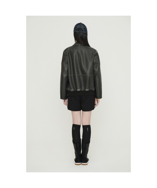 Vintage Fake Leather Blue Bell Jumper(light black) LFUAS25220BKL
