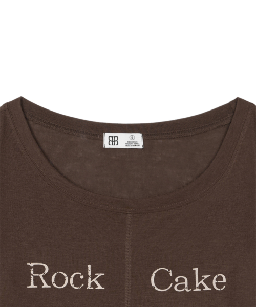 Front Slit Long Sleeve Top - Brown