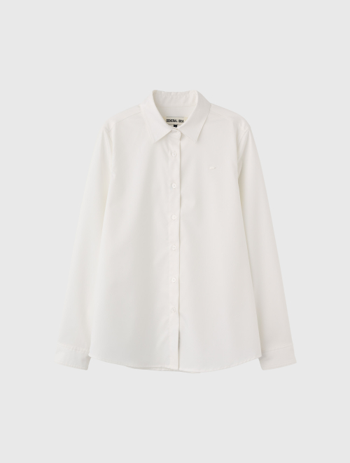 woman wrinkle free rivet shirts [white]
