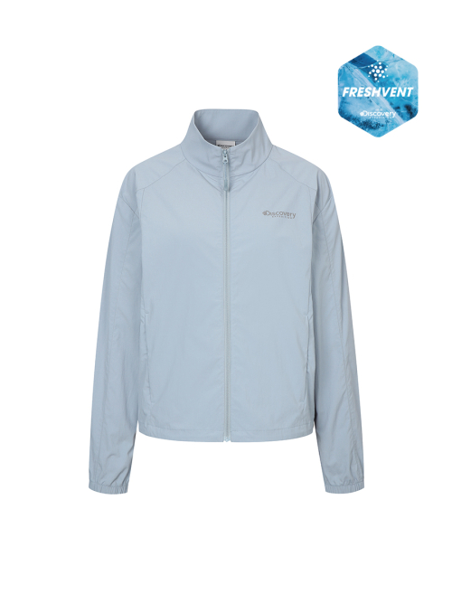 Женская легкая куртка semi-overfit (L. SKY BLUE)