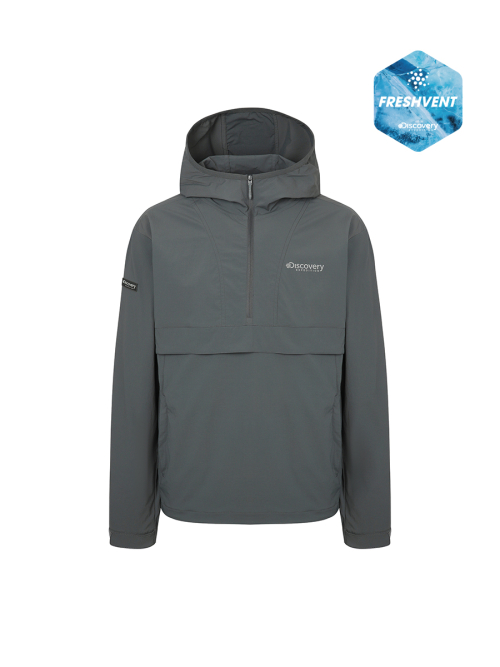 Легкий мужской спортивный анорак Freshvent Polton (D/GREY)