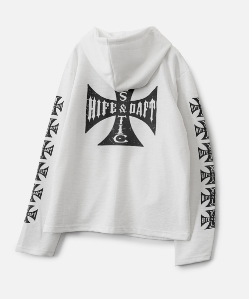 Худи на молнии Cross Logo_White