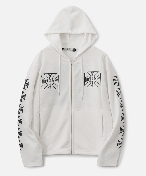 Худи на молнии Cross Logo_White