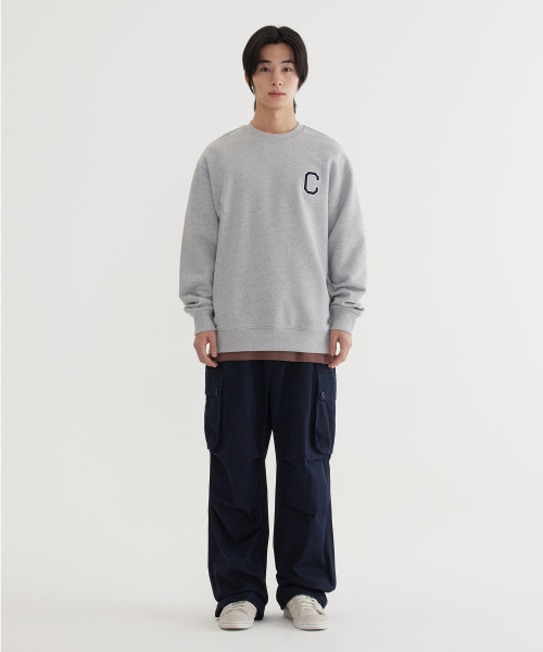 C Logo Sweatshirt Melange Gray thumbnail 4