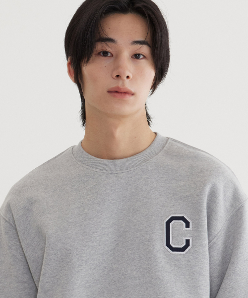 C Logo Sweatshirt Melange Gray thumbnail 7