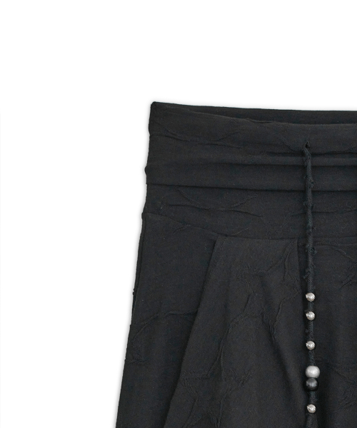 Star Flared Midi Skirt (Black) thumbnail 3