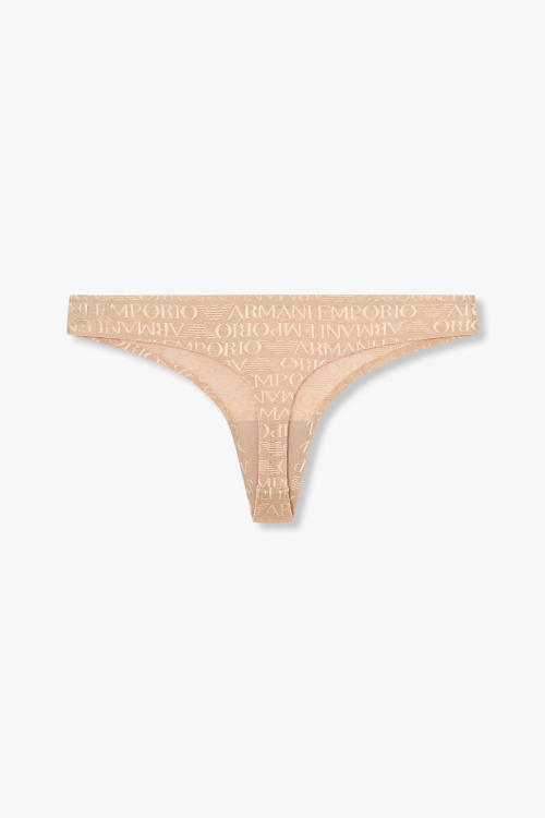EMPORIO ARMANI UNDERWEAR женские сетчатые стринги с логотипом Brown 0825110501