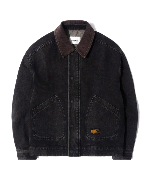 RG Denim Placket Trucker Jacket (Black)
