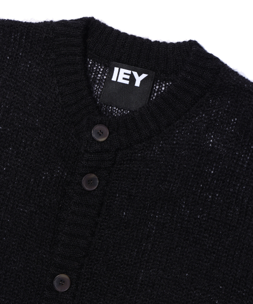 WEB DOUBLE-RIB CARDIGAN Black