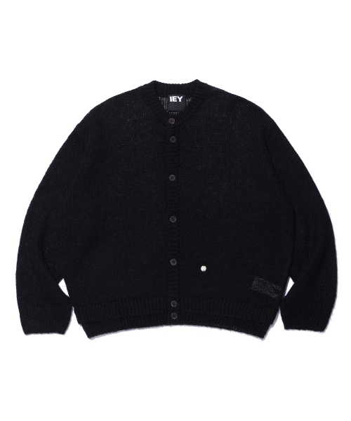 WEB DOUBLE-RIB CARDIGAN Black