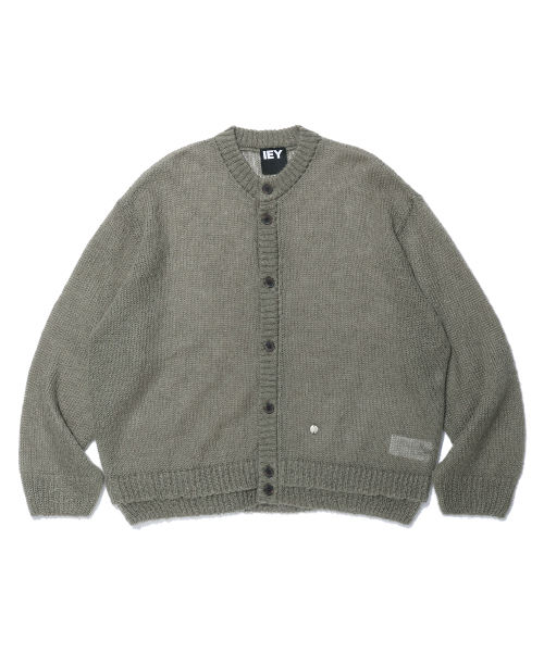 WEB DOUBLE-RIB CARDIGAN Khaki