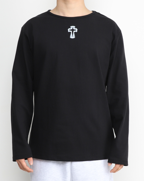 Лонгслив с крестом (Black)