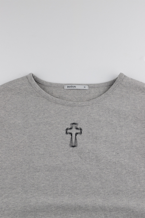Лонгслив с крестом (Grey)