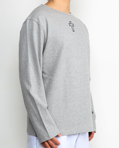 Лонгслив с крестом (Grey)