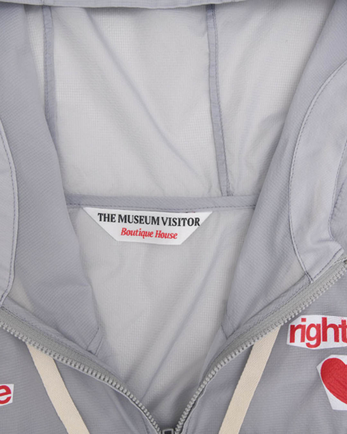 LOVE SEE-THROUGH WINDBREAKER (LIGHT GREY)