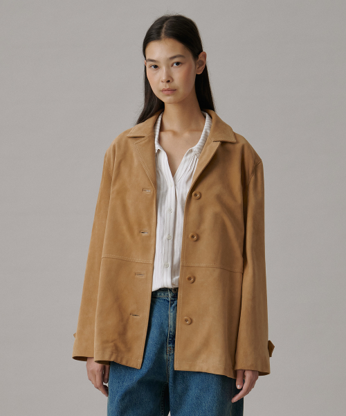 SUEDE LEATHER JACKET_2COLORS
