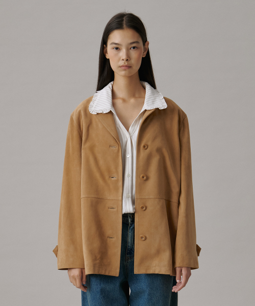 SUEDE LEATHER JACKET_2COLORS