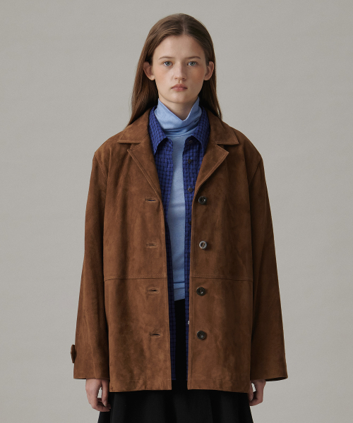 SUEDE LEATHER JACKET_2COLORS