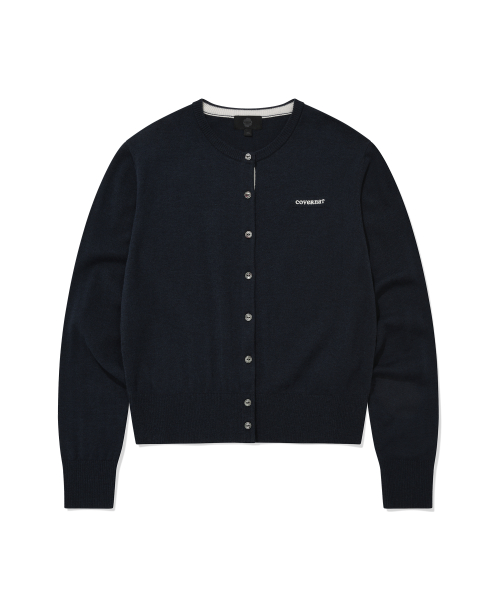 Женский базовый кардиган с лого Cooper_Navy
