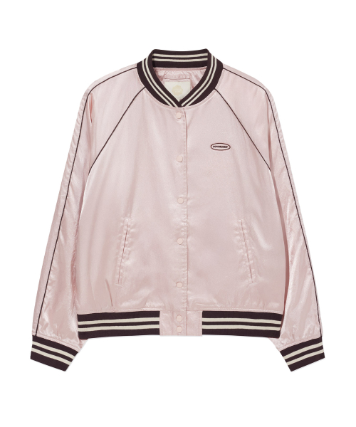 Женский атласный бомбер Light Pink
