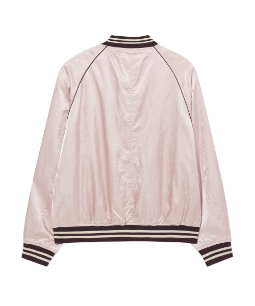 Женский атласный бомбер Light Pink