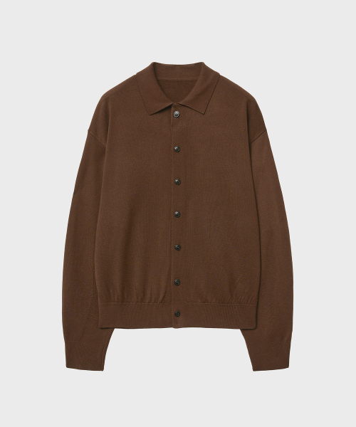 Трикотажная рубашка свободного кроя (Brown)