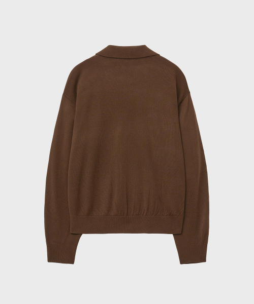 Трикотажная рубашка свободного кроя (Brown)