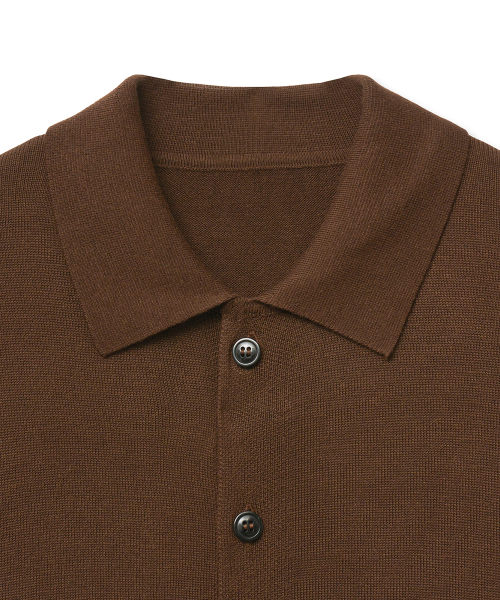 Трикотажная рубашка свободного кроя (Brown)