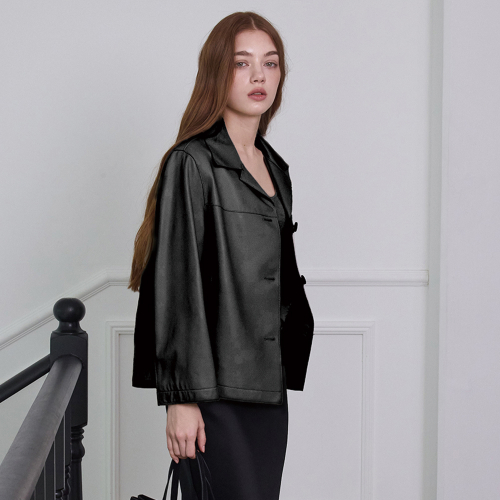 Кожаная куртка British Lambskin Stitch Leather Jacket_KSJK250104