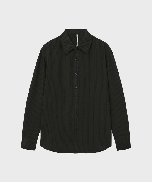 SHEER BURNOUT SHIRT (BLACK)