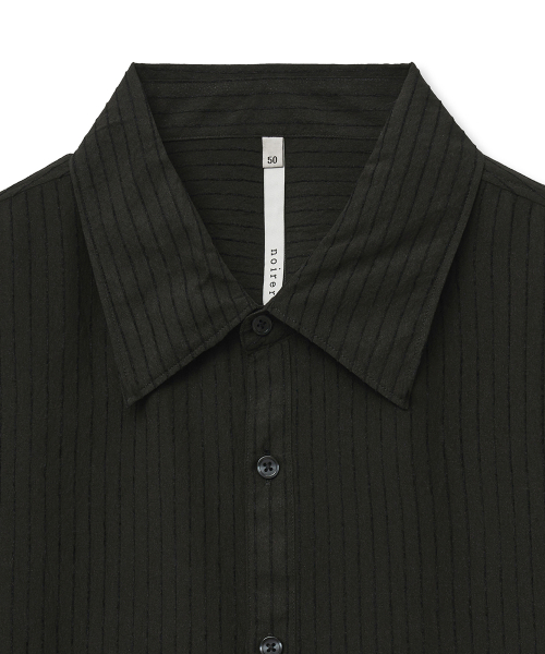 SHEER BURNOUT SHIRT (BLACK)