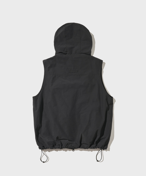 SAFARI HOOD VEST_BLACK