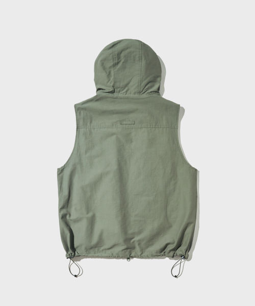 SAFARI HOOD VEST_L.GREEN