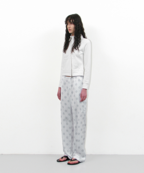 Асимметричная трековая зипка Cutoff 93_Off White