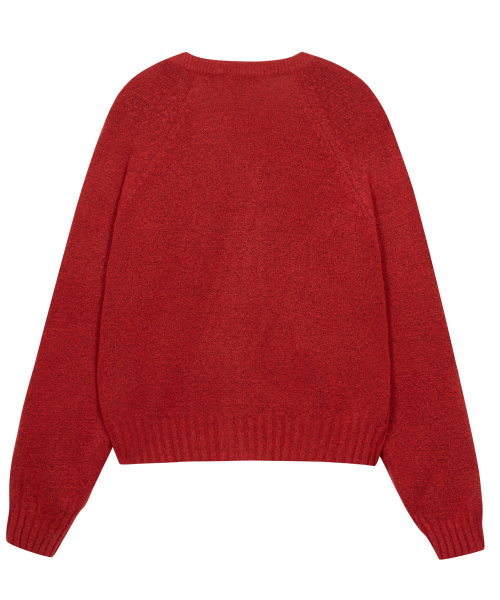 BETTYBOOP Over fit V-neck Трикотаж Cardigan_Red