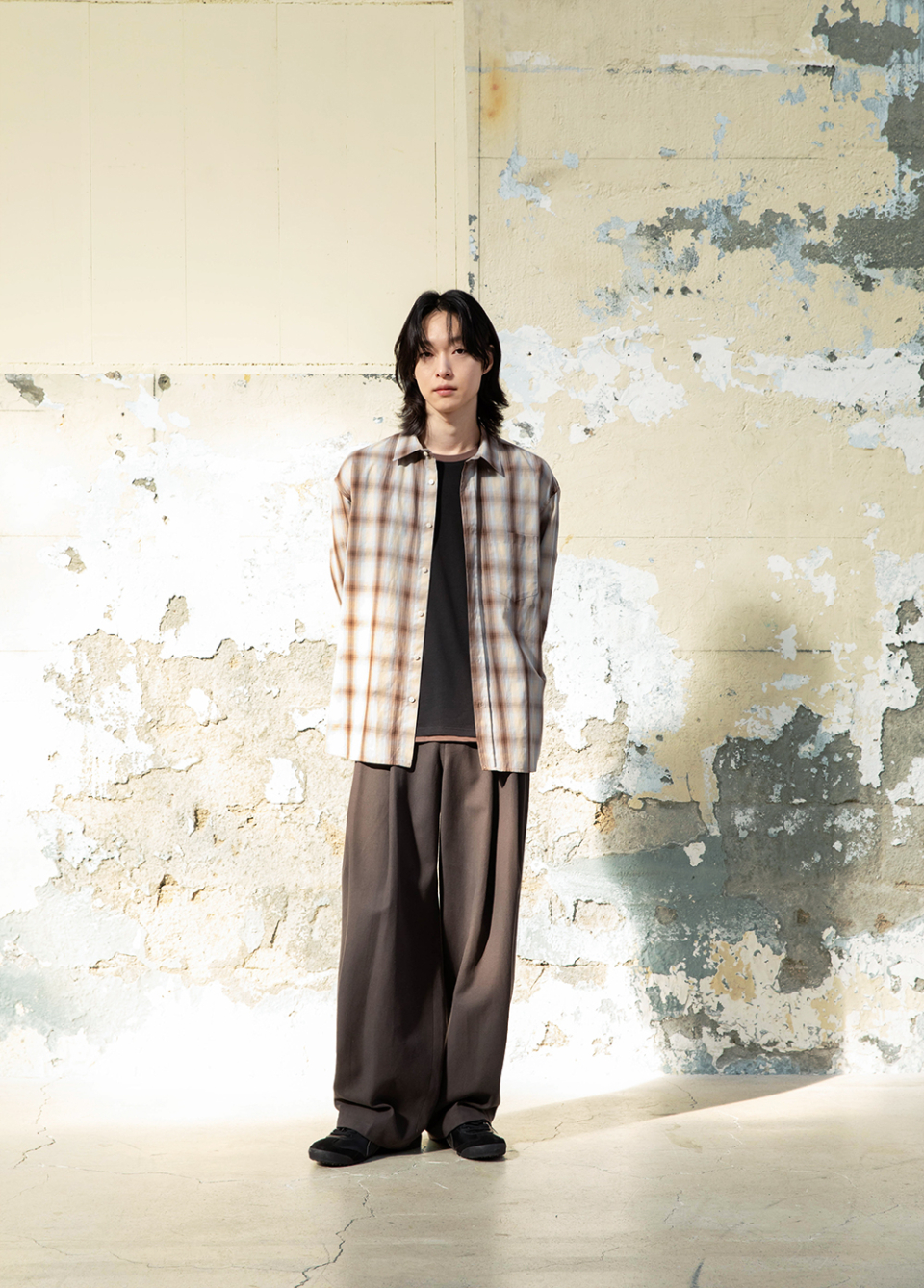 ★MUSINSA STANDARD★ Relaxed Ombre Plaid Check Shirt Black R MUSINSA | MUSINSA STANDARD Relaxed Ombre Plaid Check Shirt