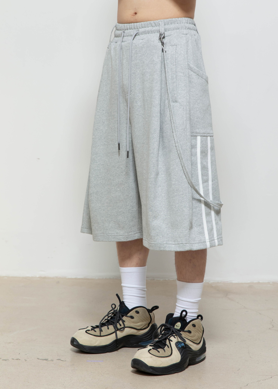 MUSINSA公式 | BEGIN202 7 Pocket Bermuda Pants [Melange Grey]