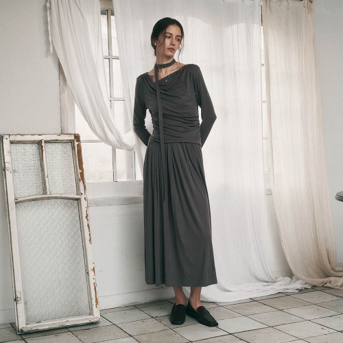 PM_Off-the-shoulder top and skirt set_2color
