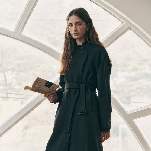 PM_Bevel button trench coat_2color