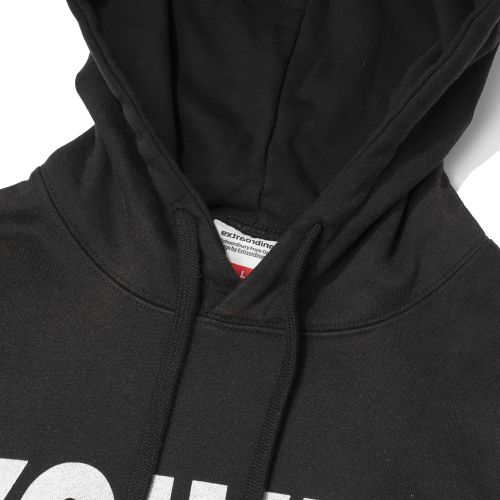 YOURE GODDAMN RIGHT FADE WASHING HOODIE BLACK