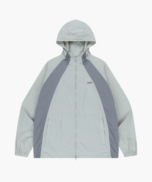 цветный Block Nylon Hoodie Jacket Smoke Белый
