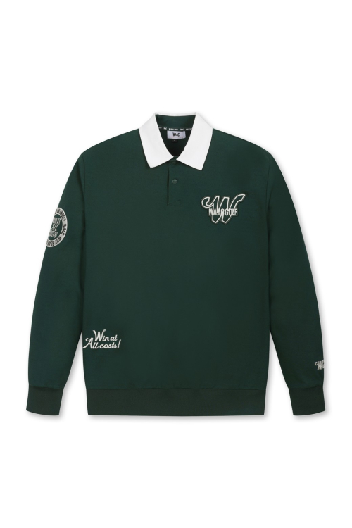 Men WAAC Wappen LS Polo Sweatshirt_WMTBS25102GRX