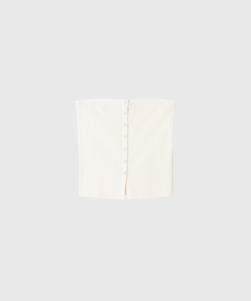 Вязаный топ-тубус DION KNIT TUBE TOP_IVORY