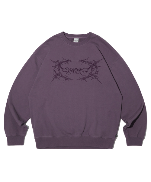 SPIKE WORMHOLE SWEAT SHIRTS PURPLE