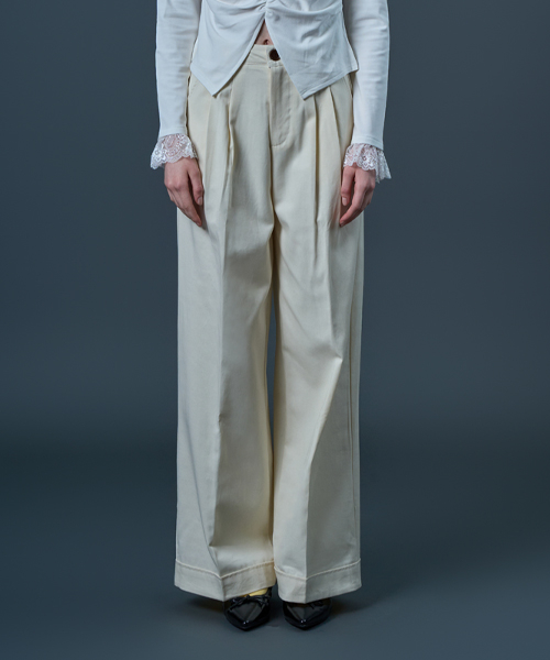 Всесезонные широкие слаксы Melvin [IVORY] KCL.
