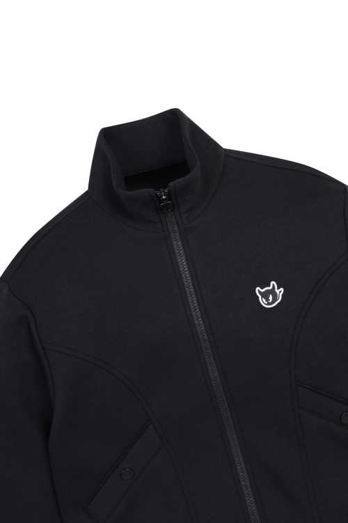 Women Pressed logo point jersey Jacket_WWUAS25101BKX