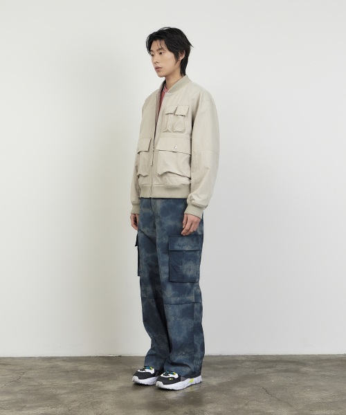 MULTI POCKET MA-1 JUMPER (BEIGE)