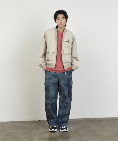 MULTI POCKET MA-1 JUMPER (BEIGE)