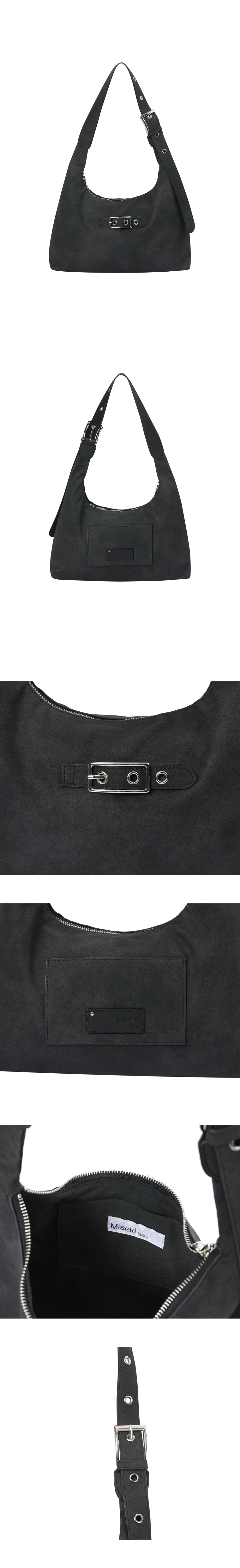 ショルダーバッグ・ポシェット MISEKI SEOUL 25SS Belted flat shoulder bag 2colors MUSINSA | MISEKI SEOUL Belted flat shoulder bag BLACK