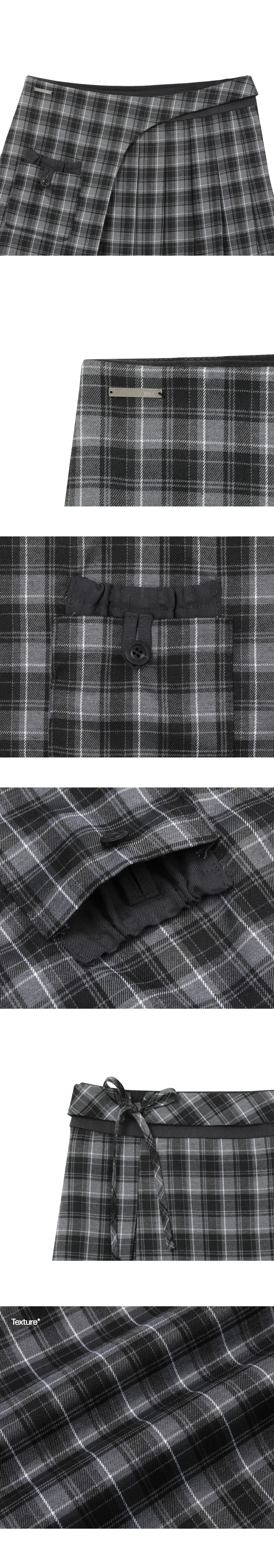 ◆MISEKI SEOUL◆ Pocket layered check skirt CHARCOAL MSK251S MUSINSA公式 | MISEKI SEOUL Pocket layered check skirt CHARCOAL